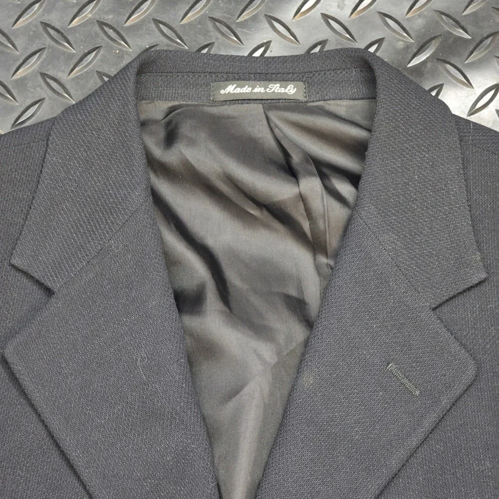 Pal Zileri Pull Mens 44R Blazer IT 54 Wool Blend 3 Button Sport Coat Black Italy